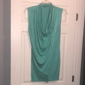 Stylish Fringed Sleeveless Blouse - Size L